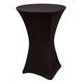 Atlas Commercial Products Spandex Fitted Stretch Table Cover for 24" Cocktail Table, Black SP-CTC24-03